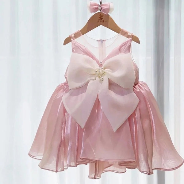 Girls Bow Party Dress