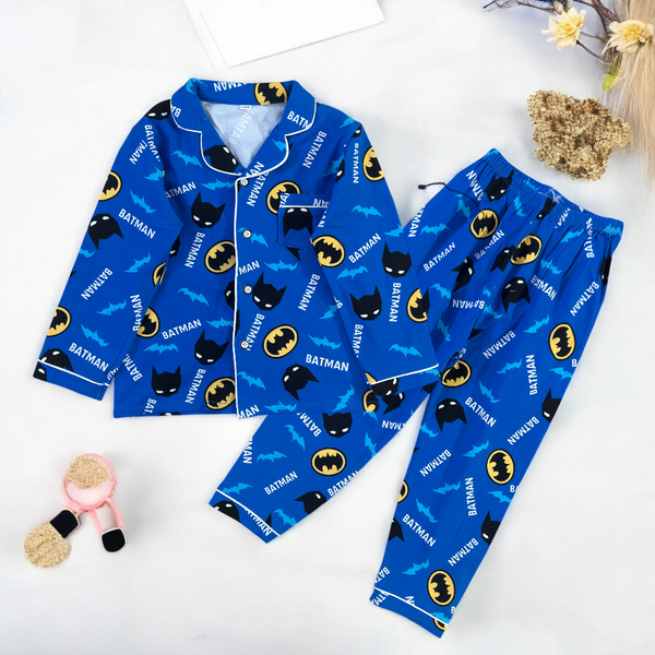 Boys Printed Blue Night Suit