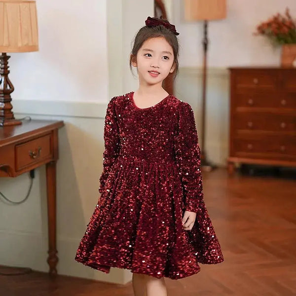 Girls Red Shimmer Dress TrendyKid