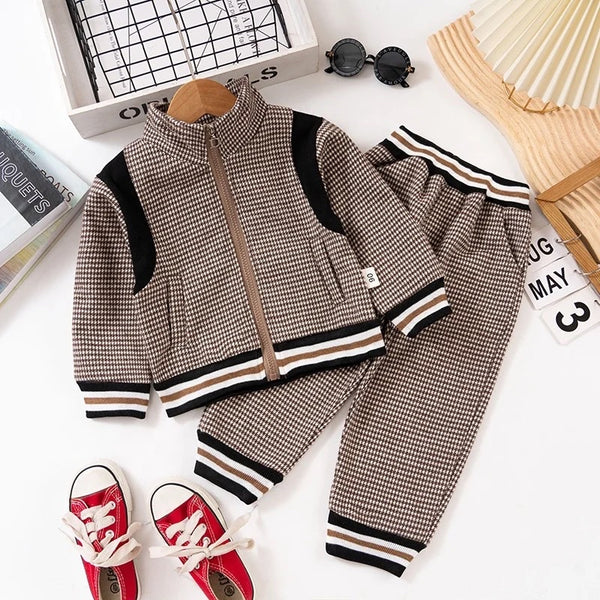 Boys Plaid Designer 2 Pcs Set