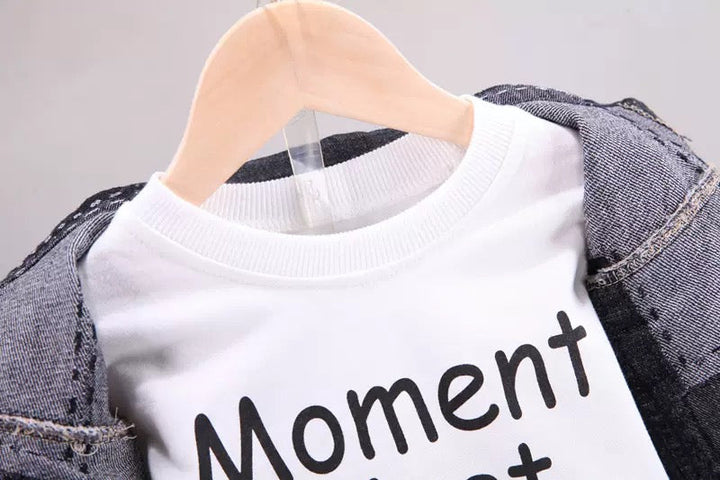 Boys Black Stitched Designer 3 Pcs Set TrendyKid