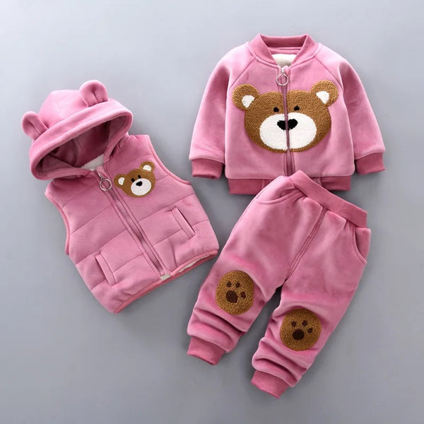 Kids Cartoon Design Fleece Set