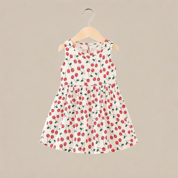 Girls Floral Print Summer Dress