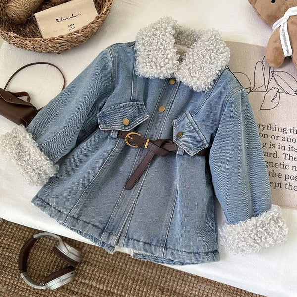 Girls Denim Long Stylish Jacket