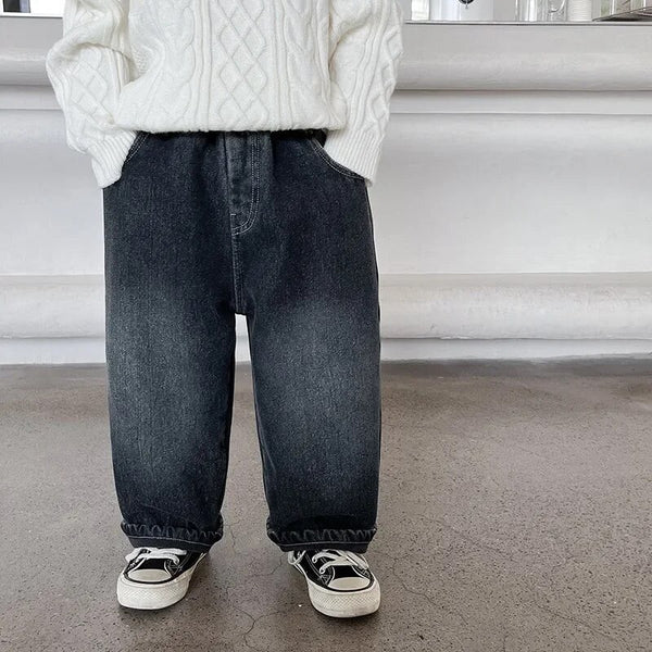 Boys Stylish Rugged Loose Fit Jeans