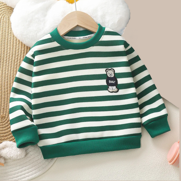 TrendyKid Striped Printed Sweatshirt