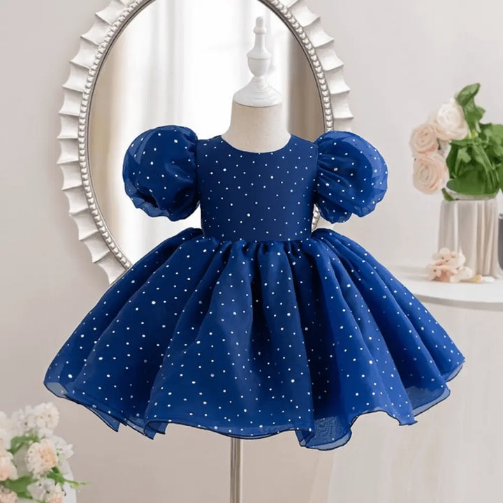 Girls Sequins Blue Dress TrendyKid