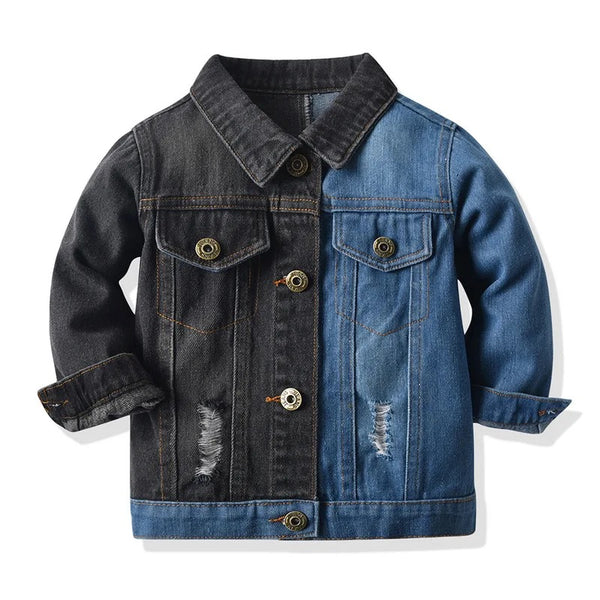 Boys Rugged Double Coloured Denim Jacket