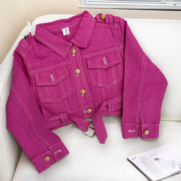 Girls Pink Short Jacket