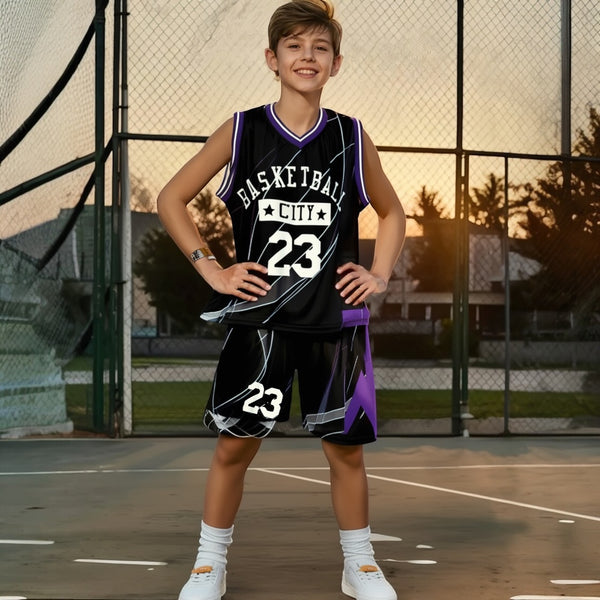Boys Basket Ball Jersey And Shorts Set