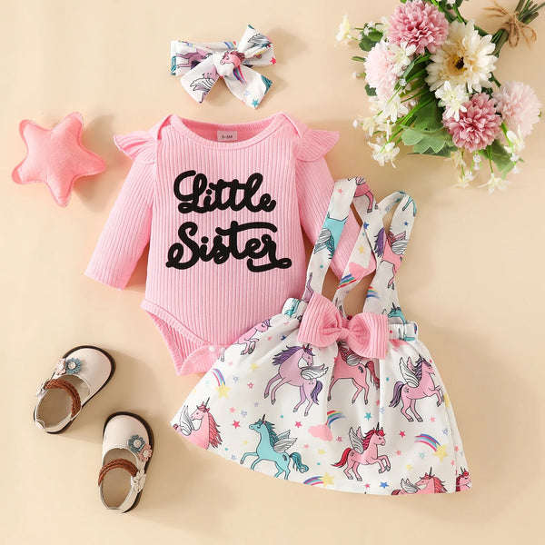 Baby Girl Printed Pink Romper Dress