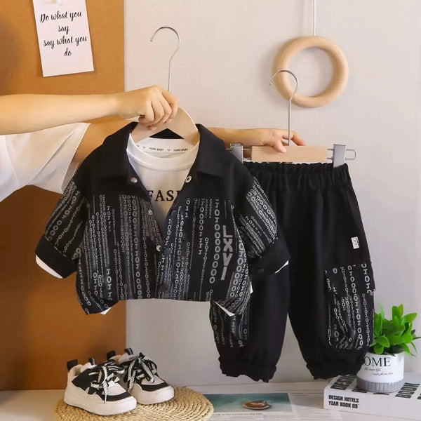 Boys Graphic Design Black 3 Piece Set TrendyKid