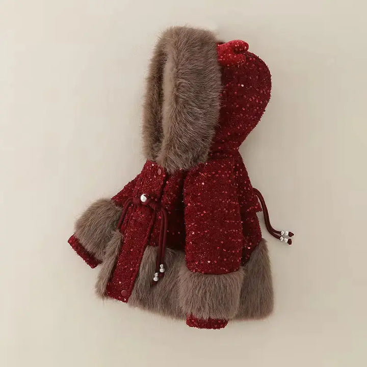 Girls Ruby Frost Fur-Trimmed Party Jacket TrendyKid
