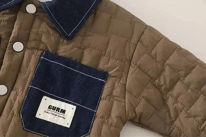 Boys Quilted Denim Patch Jacket & Winter Jeans Set TrendyKid
