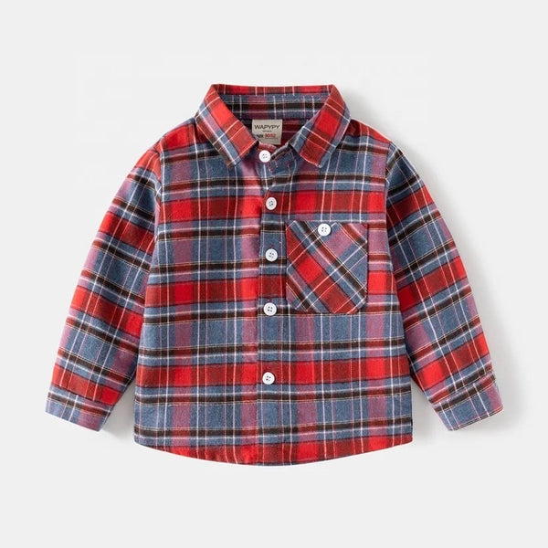 Boys Full Sleeves Plaid Shirt