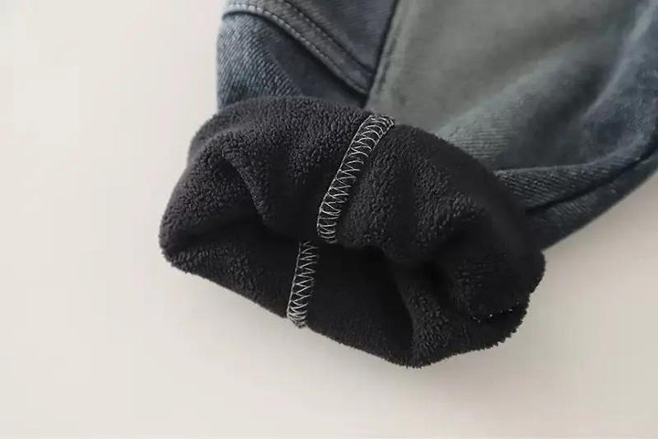 Boys Quilted Denim Patch Jacket & Winter Jeans Set TrendyKid