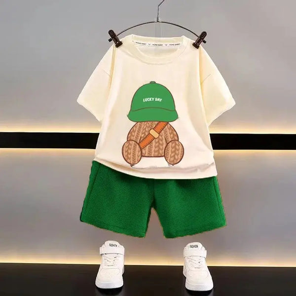 Boys Printed Tee And Shorts Set TrendyKid