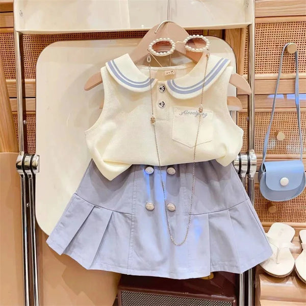 Girls Top And Skirt 2 Pcs Set