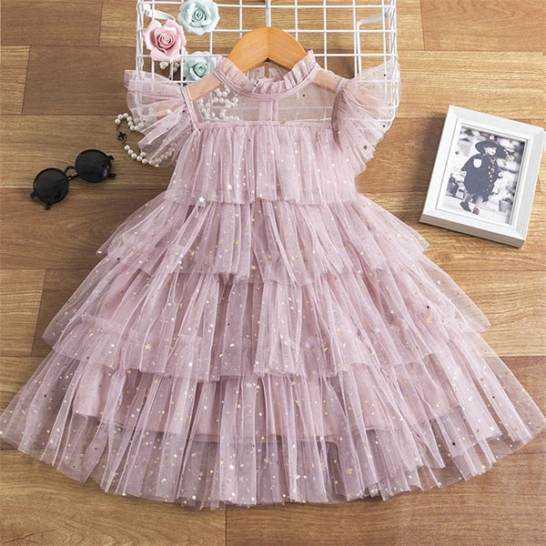 Girls Beautiful Princess Layered Fluffy Party dress