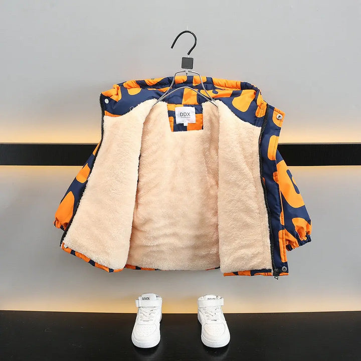 Boys All Over Printed Long Fleece Jacket TrendyKid