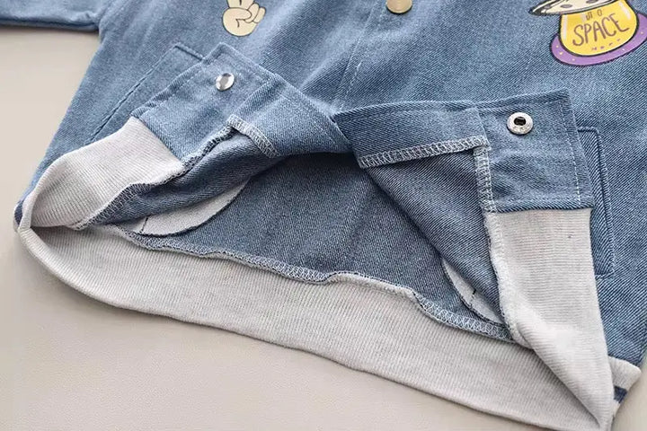 Boys Color-Block Denim Co-ord Set TrendyKid