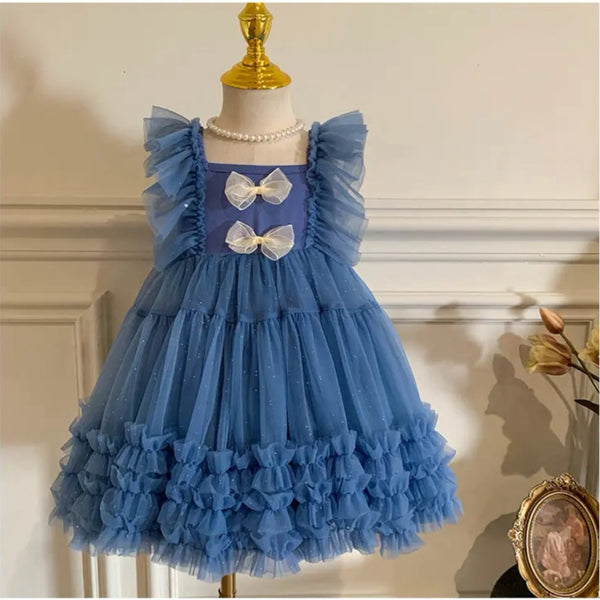 Girls Ruffled Frill Party Dress