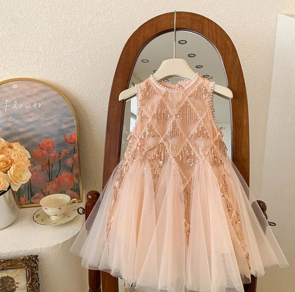 Girls Fairy Mesh Flower Dress