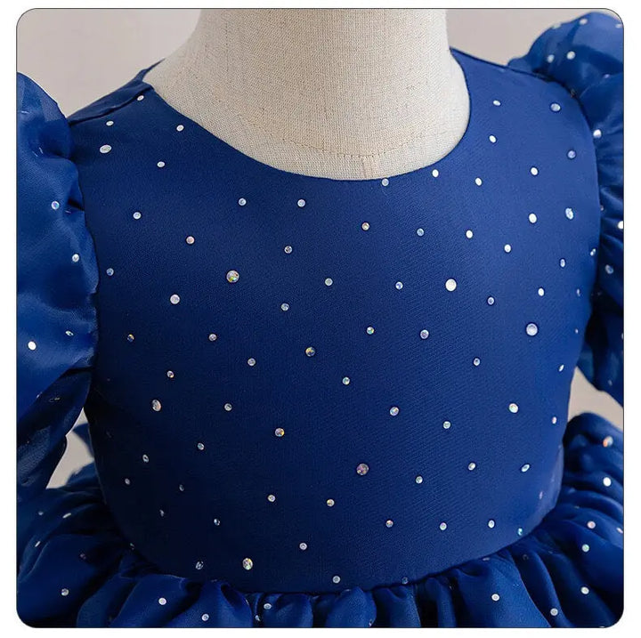Girls Sequins Blue Dress TrendyKid