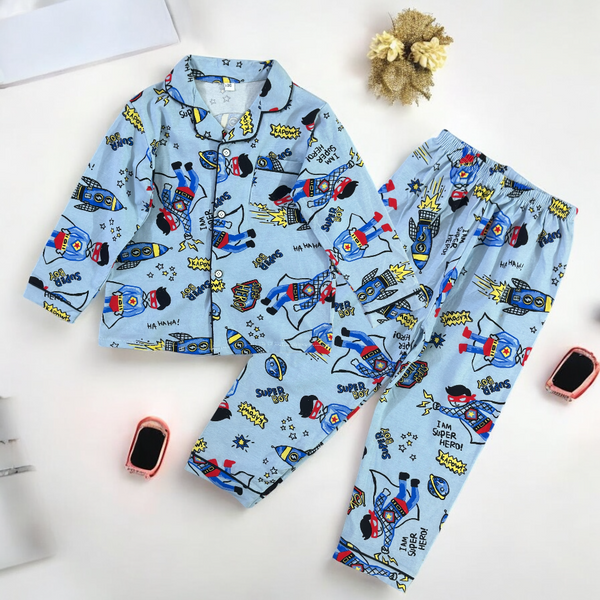 Boys Cartoon Printed Night Suit