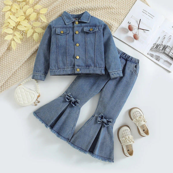 Girls Denim Co-ord Set