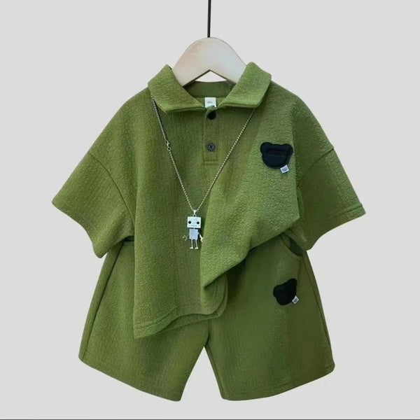 Boys Green Relaxed Fit Co-ord Set