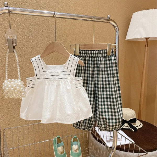 Girls Summer Top And Harem Pants 2 Pcs Set