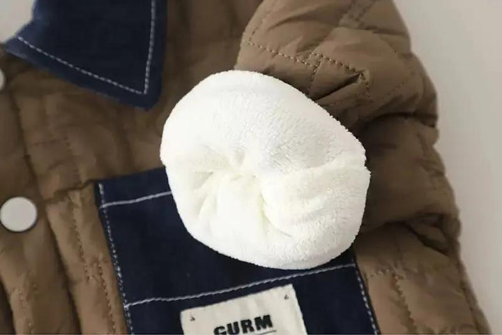 Boys Quilted Denim Patch Jacket & Winter Jeans Set TrendyKid