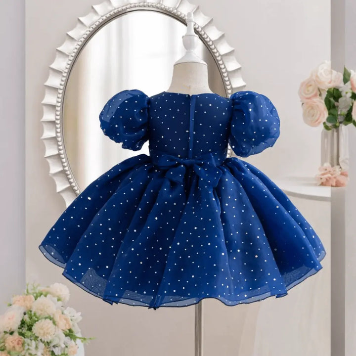 Girls Sequins Blue Dress TrendyKid