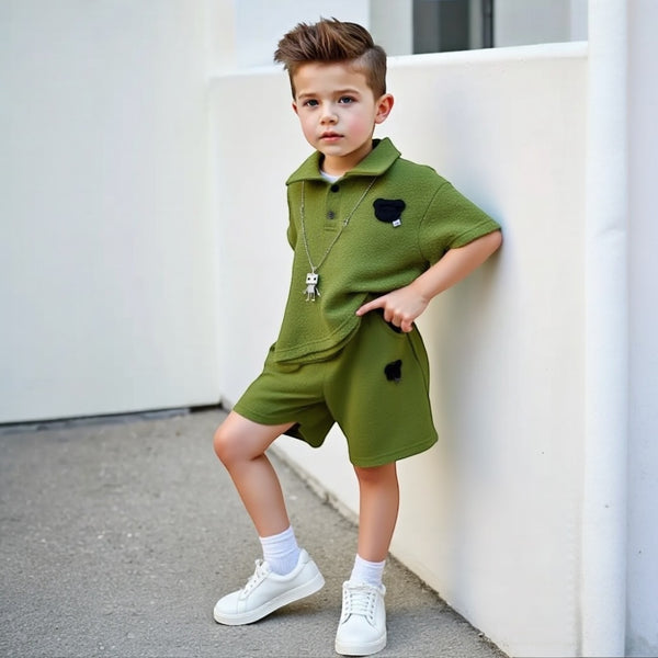 Boys Green Relaxed Fit Co-ord Set