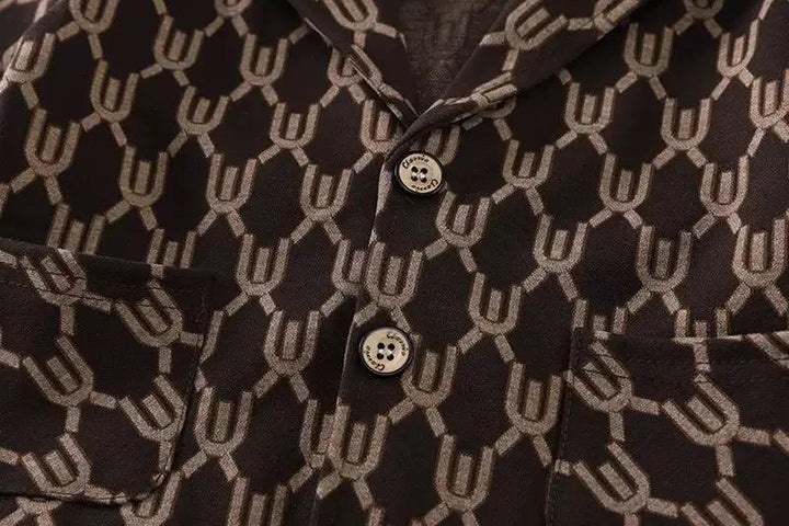 Boys Elegant Monogram Brown Suit TrendyKid