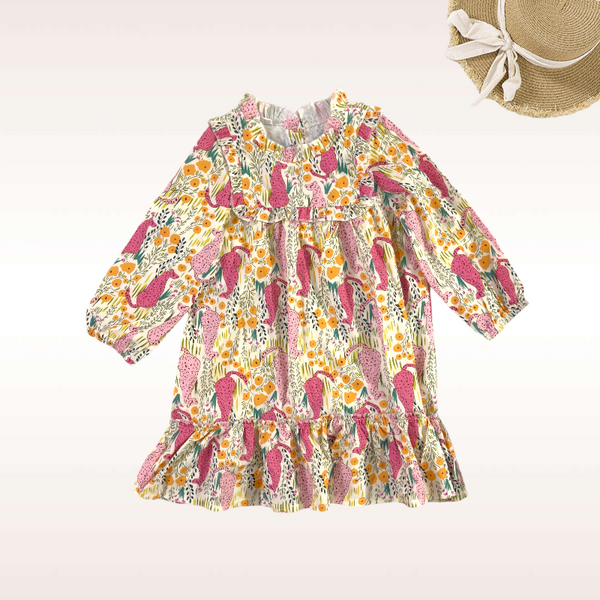 Girls All Over Printed Frill Dress