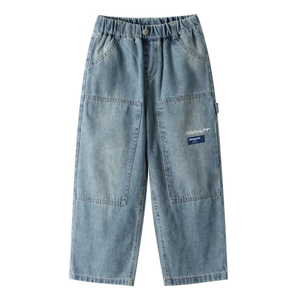 Boys Wide Fit Cargo Jeans