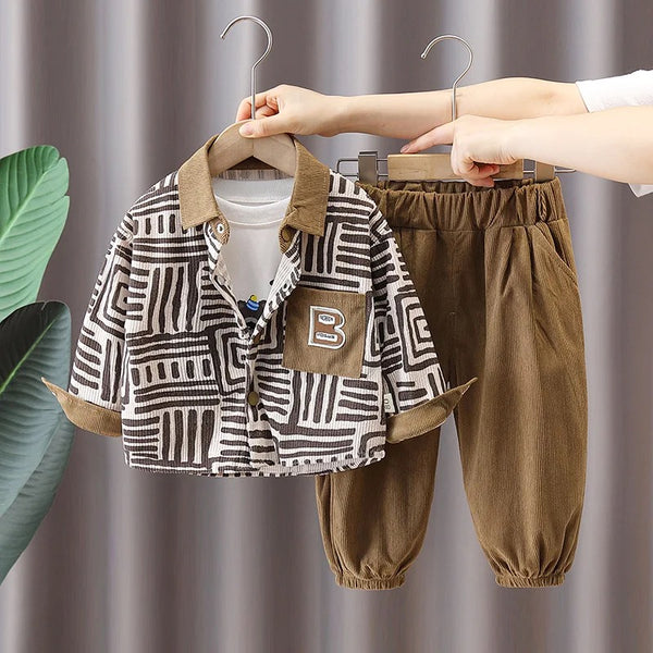 Boys 3 Pcs Corduroy Set