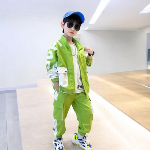 Boys Stylish Green Co-ord Set