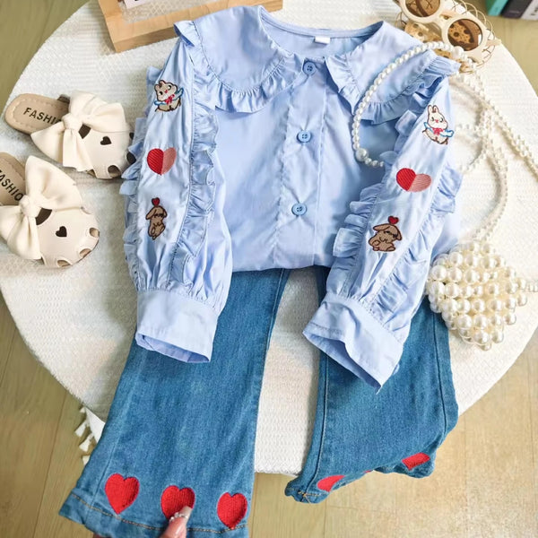 Girls Top And Jeans Set