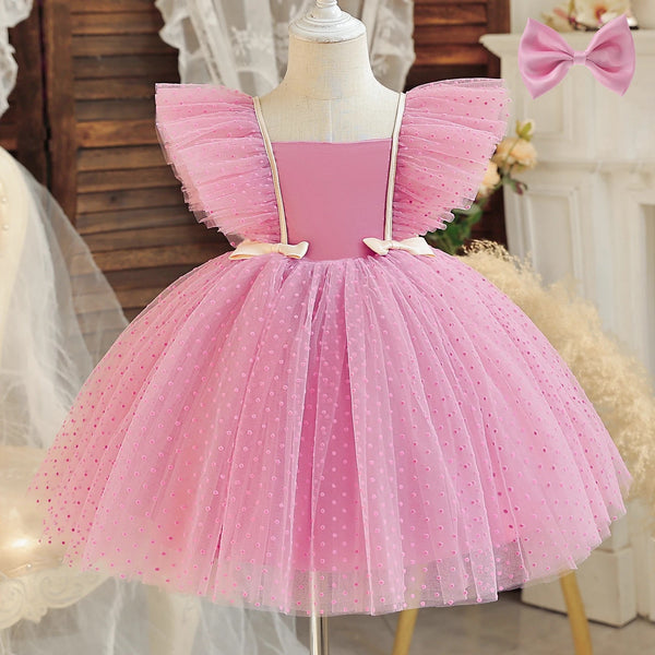 Girls Party Wear Pink Dress