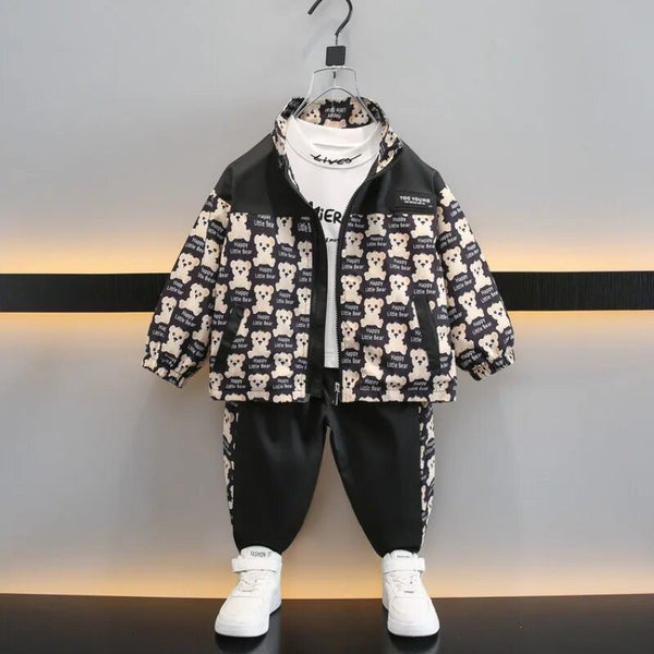 Boys Printed Jacket and Jogger 2 pc set