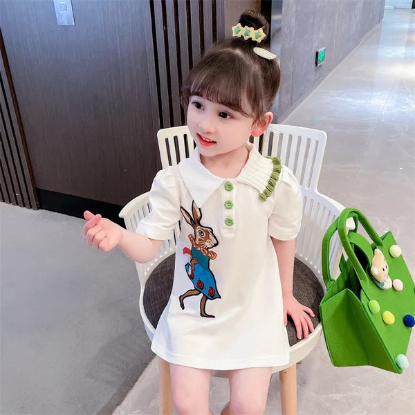 Girls Beautiful Rabbit Motif Dress