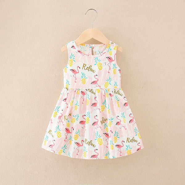 Girls Printed Casual Summer Dress