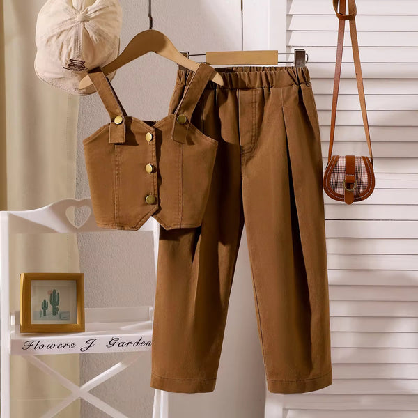 Girls Brown Co-ord Set