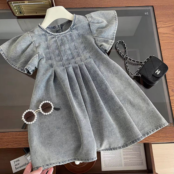 Girls Denim Shaded Dress