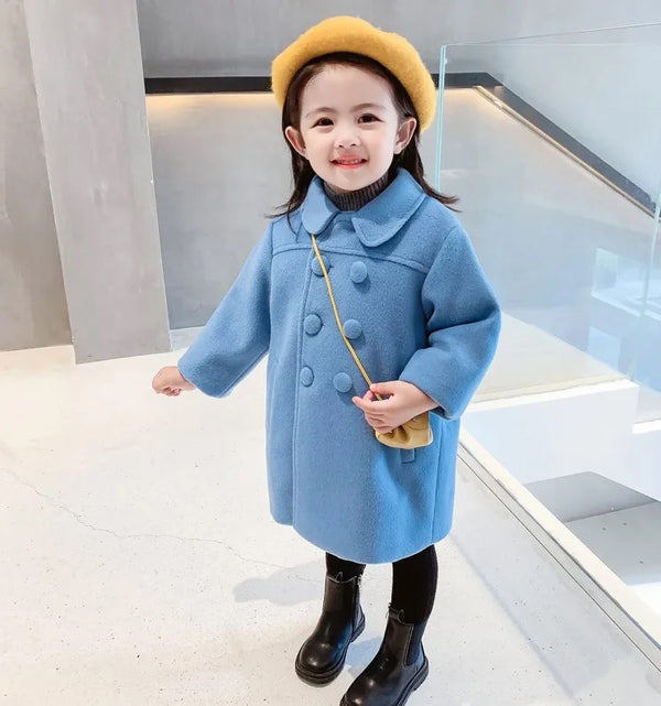 Girls Blue Long Coat