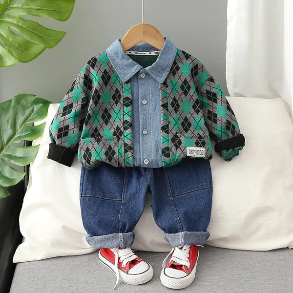 Boys Patterned Design 2 Pc Set