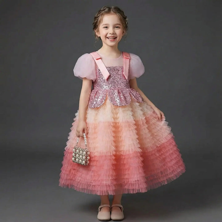 Girls Embellished Party Wear Dress TrendyKid